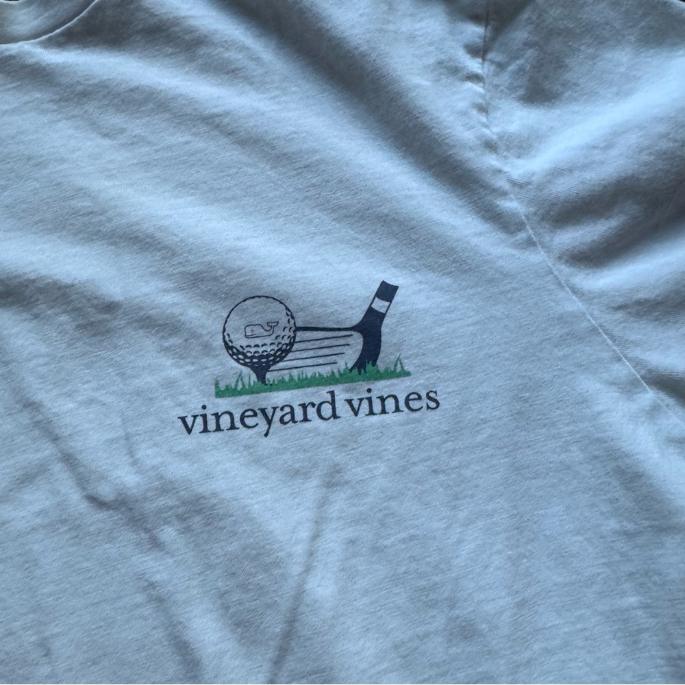 Vineyard Vines White Tee with Golf Graphic - Picture 3 of 5